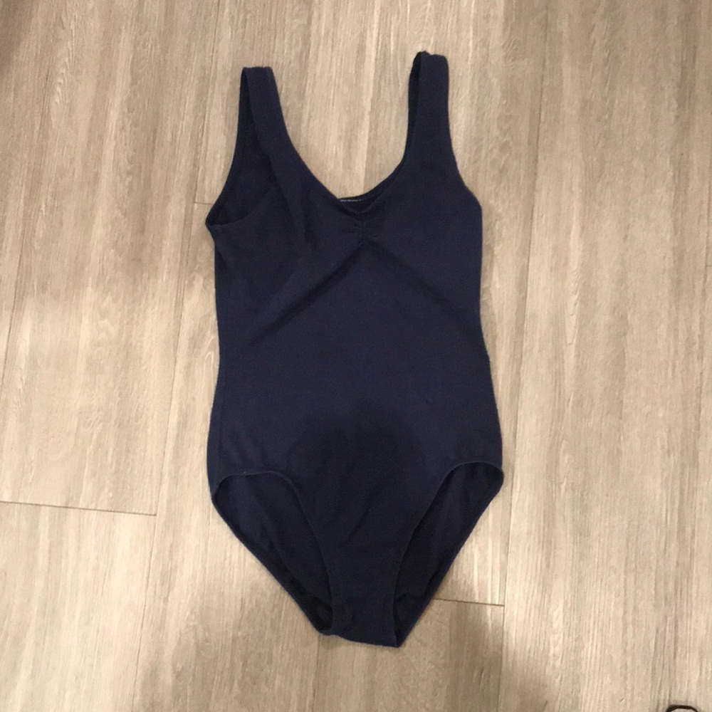 Navy blue leotard